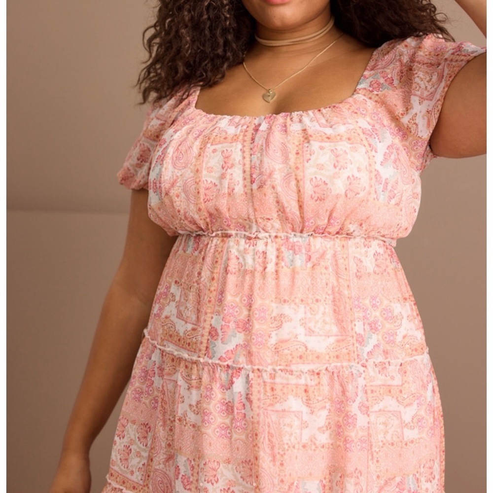 NEW Arula Patchwork Babydoll Dress Dress Plus Size X / 0X (XL) NWT - Picture 3 of 7